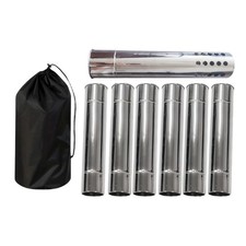 6x Tubos de chimenea Estufa de campamento Tubo Extensión para camping al aire libre Picnic