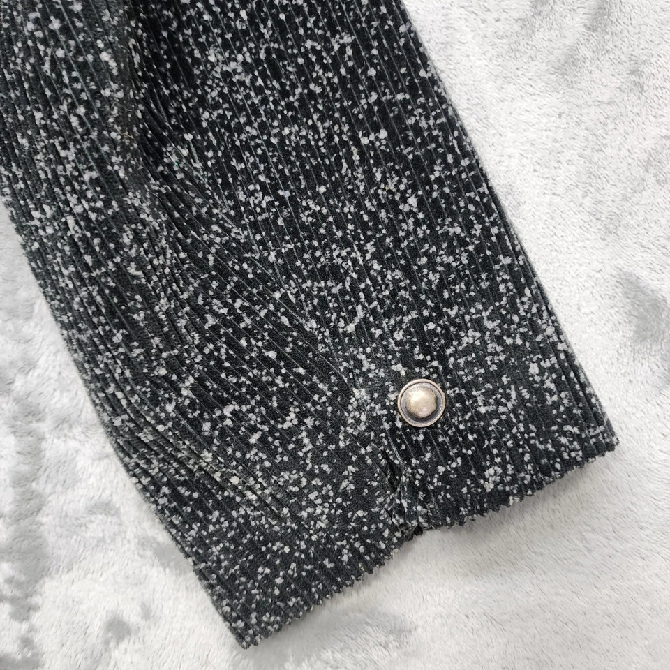 Винтажный Coldwater Creek куртка женщин M черный белый крапинками вельвет с подкладкой 90-х - Изображение 4 из 4