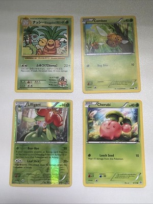 Pokemon Card Grass Type Lot 4