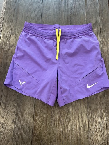 Mens Nike Court Dri-Fit ADV Rafa Nadal 7” Tennis Shorts DV2881-542 Purple M