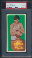 1970 TOPPS BASKETBALL #123 PETE MARAVICH RC PSA 6 EX-MT HOF ROOKIE