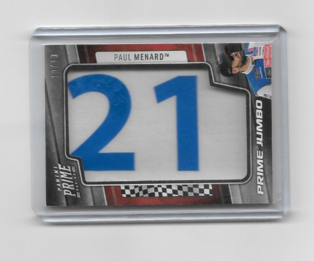 2019 paul menard Panini Prime Jumbo wood brothers #21 Sponsor Patch 10/13