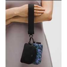 Lululemon Dual Pouch Wristlet Flower Melt/Mini Multi Gunmetal Sold Out In Stores