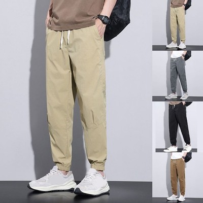 Kordelzug zum Wandern zum Angeln Herren Jogginghose Eis Seide Hose Loose Fit