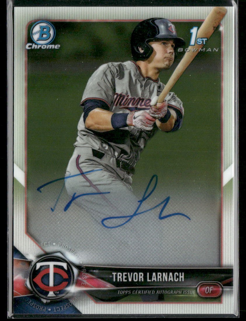 2018 Bowman Draft #CDA-TL Trevor Larnach Chrome Draft Pick Autographs