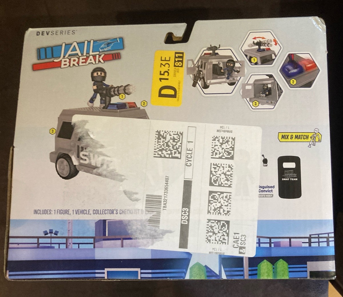 Roblox Jailbreak SWAT Van & Action Figure Set NO Virtual Item Code