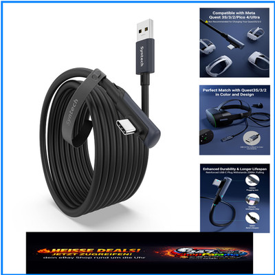 USB C Link Kabel 5M für Oculus Quest 3/2 & Pico 4 - High Speed VR Zubehör