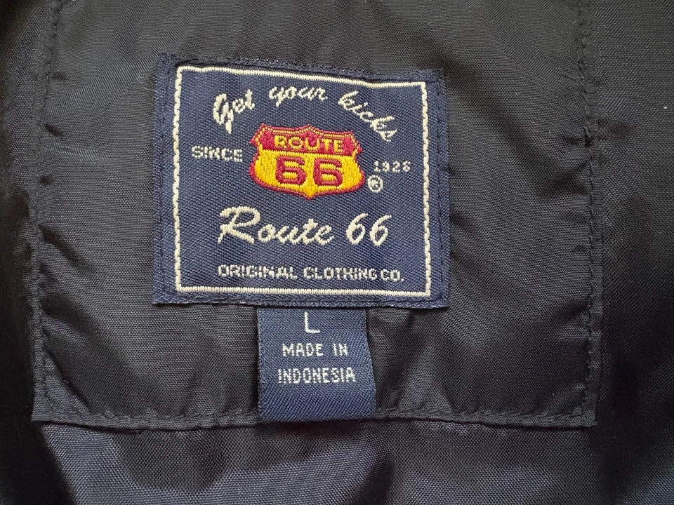 Abrigo acolchado Route 66 para mujer negro con cremallera completa acolchado bolsillos con cremallera relleno talla L Foto 2 de 4