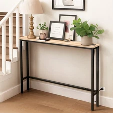 39.4" Slim Couch Table with Metal Frame & 4.9ft Power Extension Cord