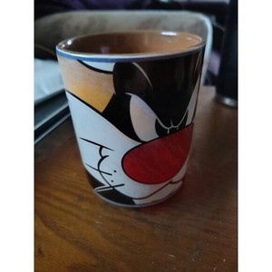 VTG 1998 LOONEY TOONS WB SYLVESTER THE PUDDY CAT FACE LRG COFFEE MUG CUP