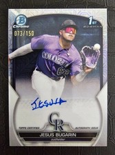 Jesus Bugarin 2023 Bowman Chrome HTA Choice Mojo Refractor Autograph /150 Rockie