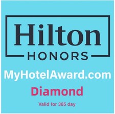 Hilton Honors Diamond Status valid for 365 days