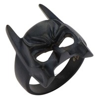 Batman Maske Symbol Ring Dark Knight Stahl Schwarz Dc Comics