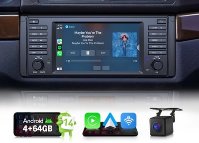 BMW 5er E39 Autoradio Wireless CarPlay Android Auto GPS 7'' Android 14 4+64G WiFi