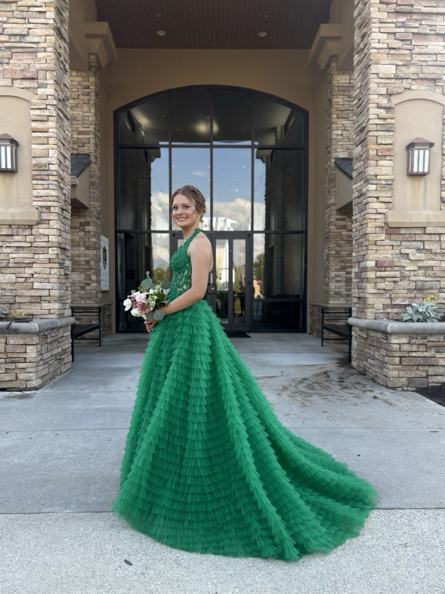 tutu dress green One Shoulder Maxi Tutu Dress Neon Green XL main image 1