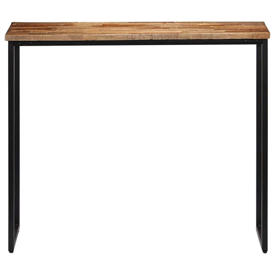 Madera Maciza Teca Mesa Consola Reciclada 90x30x76 cm Comedor Centro vidaXL - Imagen 2 de 4