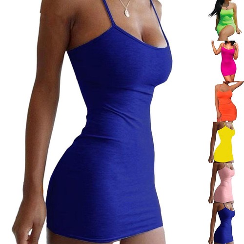 Pink Sheath Sundress Women's Outdoor Beach Dress with Spaghetti Straps - Picture 4 of 30