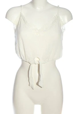 PULL & BEAR Crop-top Dames Top T EU 36 blanc style décontracté - Photo 1/4