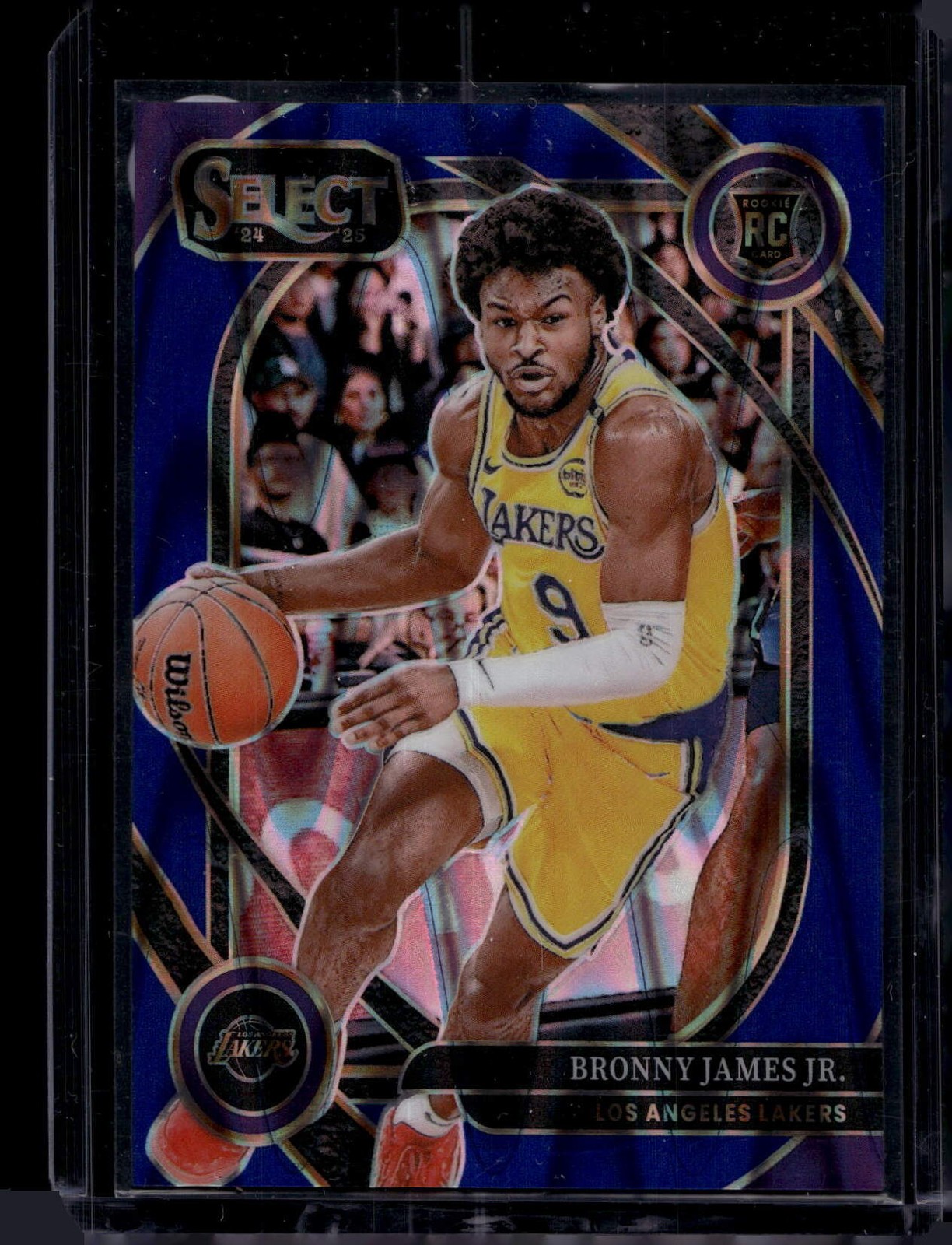 2024-25 Panini Select #290 Bronny James Jr. Blue Flash Prizm #/99