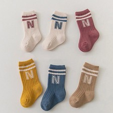 3 Pairs/Lot MILANCEL New Autumn Baby In Tube Socks 0-5T Cute "N" Double Stripe K