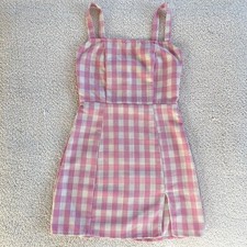 CIDER Elegant Pink and White Mini Dress coquette Femenine (reduced to small)
