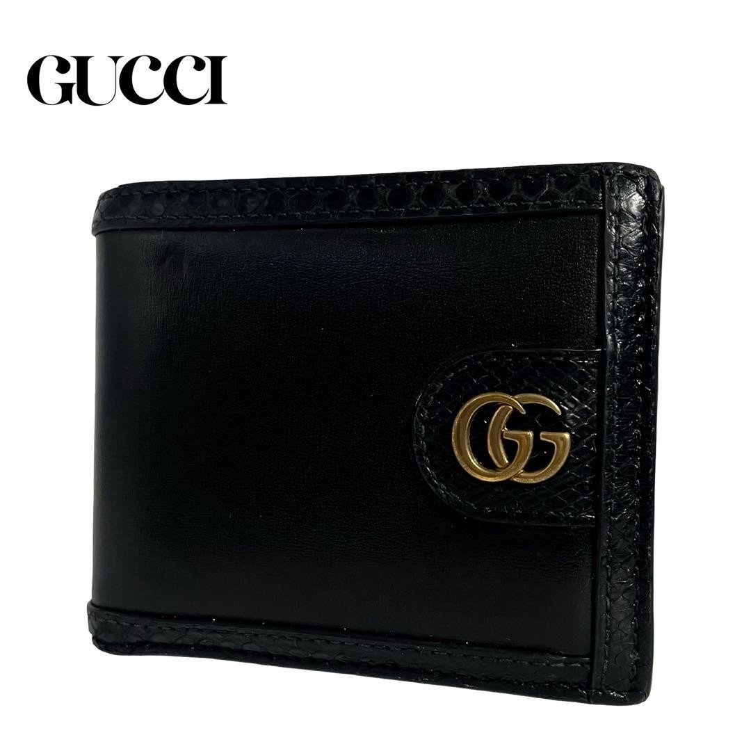 Gucci GG Marmont Bifold Wallet Python Leather Bla… - image 18