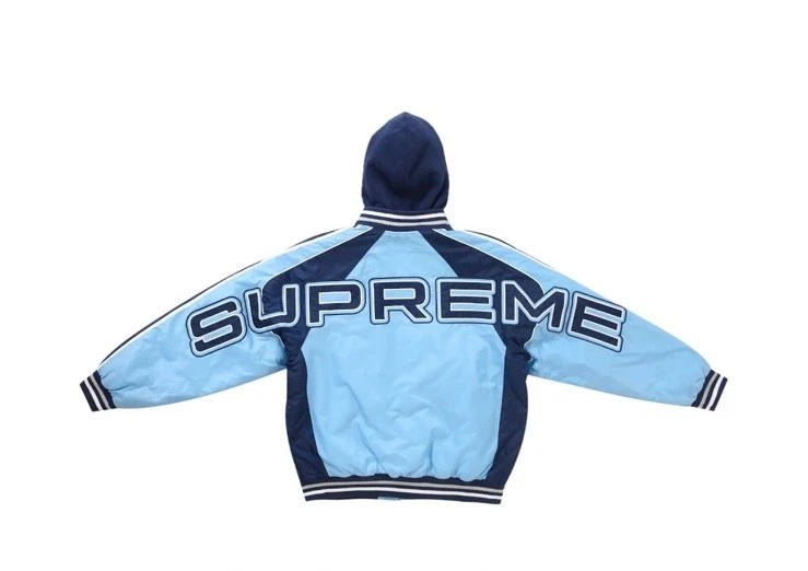 Veste de stade à capuche homme SUPREME 24SS bleue USA neuve taille:M
