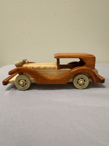 Vintage Holz Ford Auto Modell Handarbeit Automodell hochwertige Holzfigur - Bild 3 von 7