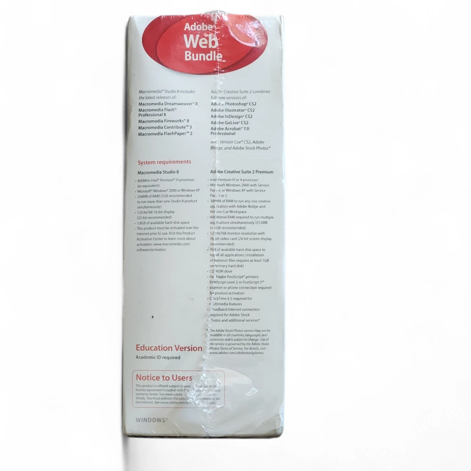 Adobe Creative Suite 2 Premium STUDIO 8 For Windows Brand New Sealed - Image 2 of 4