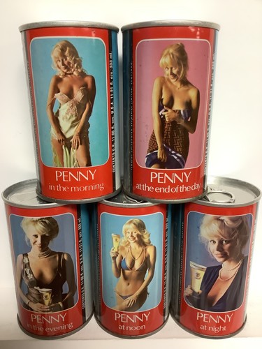 TENNENT'S GIRLS "PENNY" (COMPLETE 5 CAN SET) 333ml C/S Beer Cans
