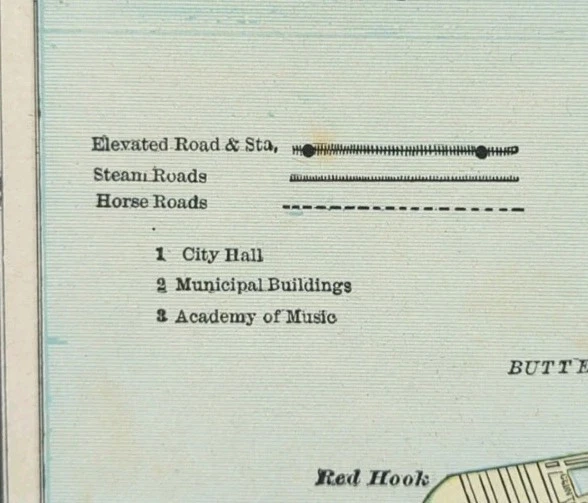 Mapa vintage 1891 Brooklyn Nueva York 14"x11" antiguo original COBBLE HILL Foto 4 de 4