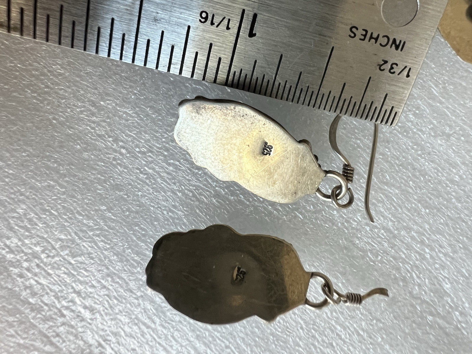 18gr Solid Sterling Silver Turquoise Native Ameri… - image 7