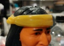 1960's-70's Marx Johnny West Geronimo Yellow Headband Nice Cond Age Staining 7