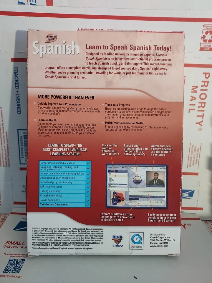 @Learn To Speak Spanish Deluxe (4 CD's, 2005) eLanguage Learning System - #196 - Image 2 of 2