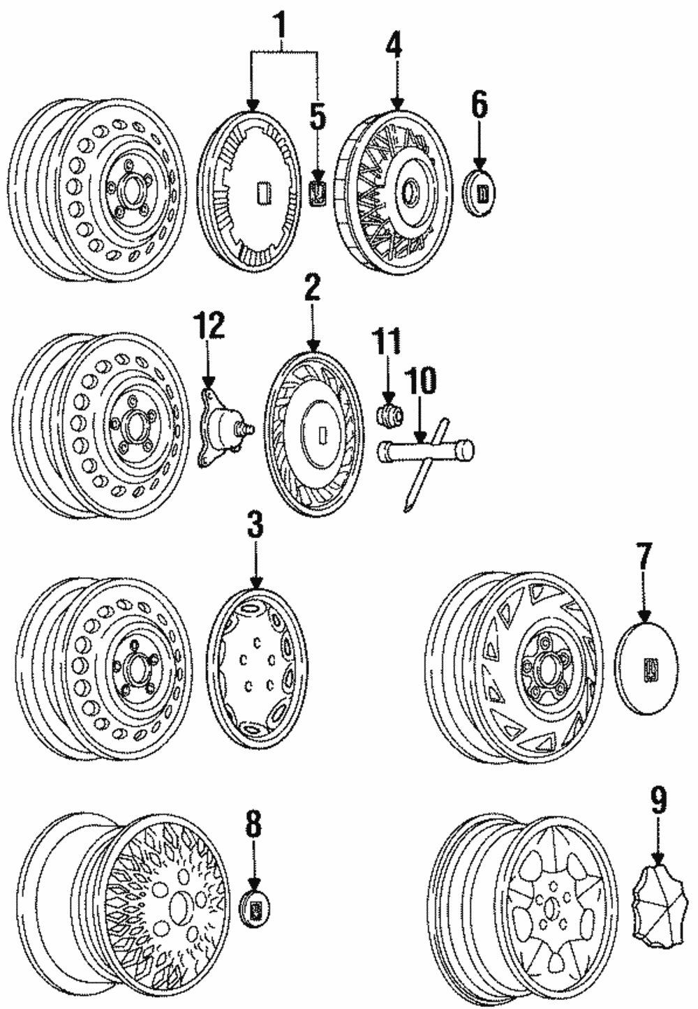 Genuine GM Wheel Cover 09592482 OEM Replacement Hubcap