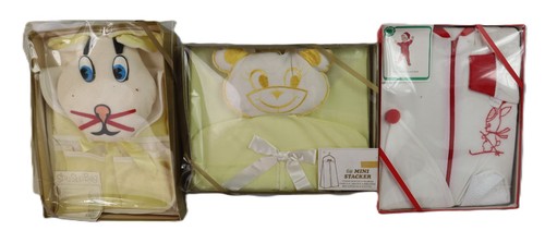 VTG DEADSTOCK LOT OF 3 Jayvee Brand Kiddie Kover Diaper Stacker Pajamas Baby