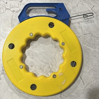 Electrician s Fish Tape, Flat Steel Line And Plastic Housing, Used