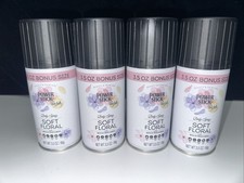 LOT OF 4 POWER STICK SOFT FLORAL--BODY SPRAY Each can is 3.5 Oz