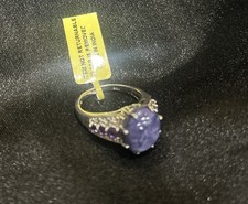 Women  s Sterling Silver Amethyst Stone Ring Size 7