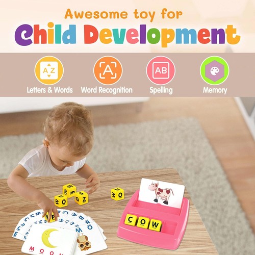 Educational Toys for 3 4 5 Year Old Boys Girls, Matching Letter Game Preschoo... - Picture 3 of 7