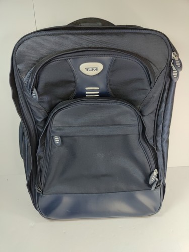 Tumi Rolling Backpack Carry On Luggage Suitcase Blue Navy Travel 21"