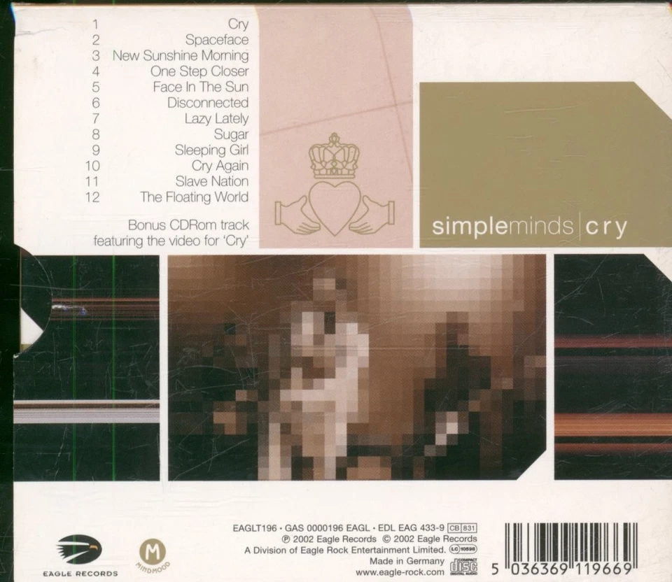 Simple Minds Cry CD Europa Eagle 2002 Mit Booklet Im Digipak Mit Außen - Bild 3 von 3