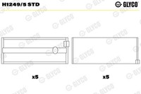 Glyco Kurbelwellenlager H1249/5 STD FüR UP Navara Trail V10 D40 T30 Nissan NP300