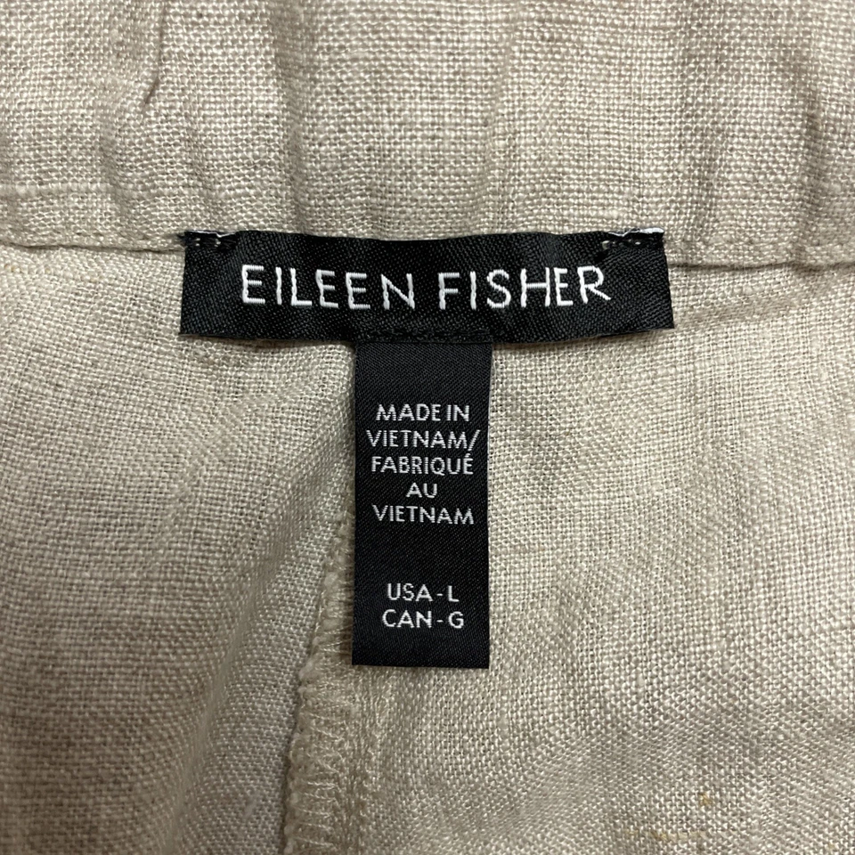 Шорты женские Eileen Fisher из 100% органического льна L овсянка легкие бермудские - Изображение 3 из 4