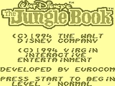 Disney's The Jungle Book (Nintendo Game Boy, 1994)