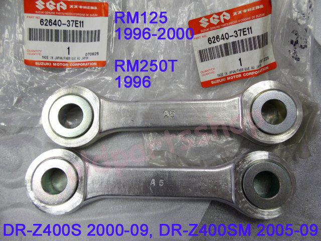 Suzuki DR-Z400 RM125 RM250 Rear Cushion Con Rod Set NOS RM125