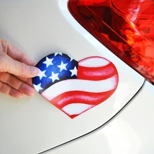 Mailbox Magnet Partial Cover Red White & Blue Heart 4th of July