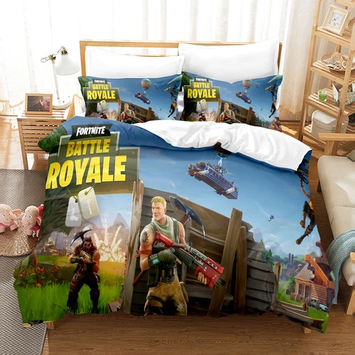 3DFortnite Spiel Bettdecke Abdeckung Kissen bezug Bettwäsche Set Einzel Doppel - Bild 21 von 27
