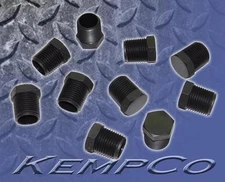 (10) 3/8" NPT Plug Black Nylon Auto Boat