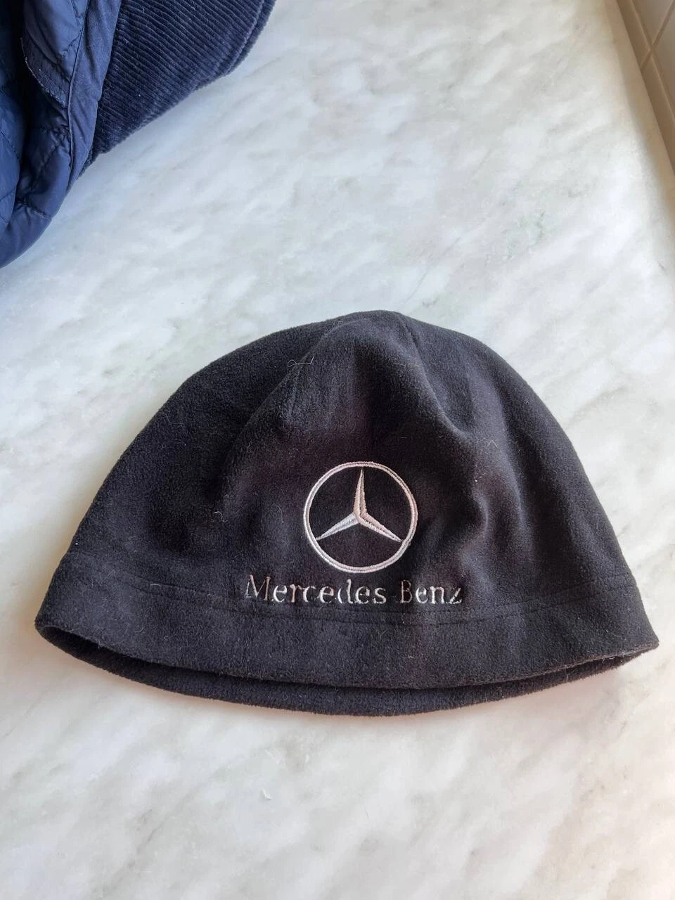 Mercedes Benz Vintage Hat Black Beanie Fleece Car Racing Auto Cap